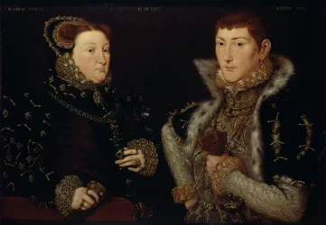 Lady Mary Nevill et son fils Gregory Fiennes, 1559
